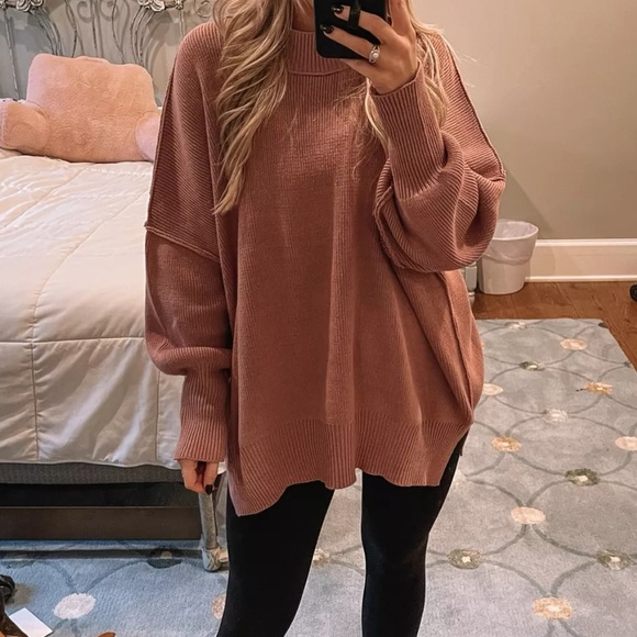 New crewneck slouchy knit pullover sweater top - Picture 6 of 9